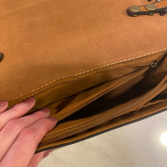 Patricia Nash - Brown Leather Lanza Crossbody Bag - BRAND NEW - Picture 7 of 16